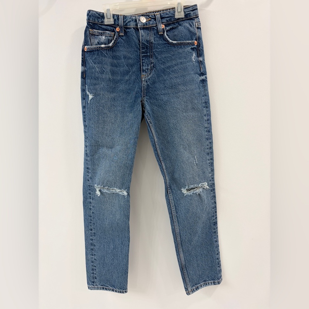 Zara Blue Rip Jeans - Size 2